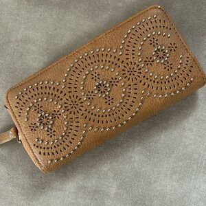 Brown Studded Women's Wallet
